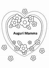 Mamma Auguri Maestra sketch template