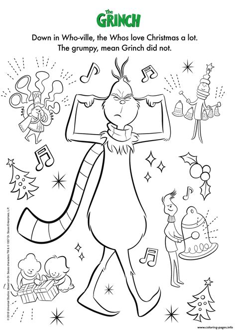 grinch christmas coloring pages printable