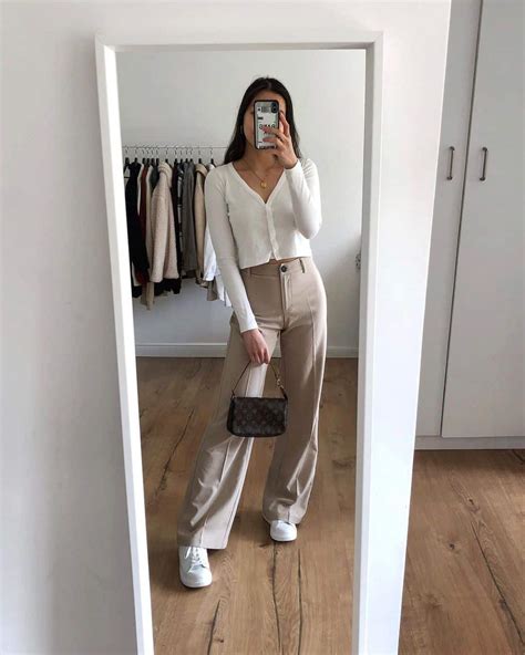 style tan trousers  outfit ideas   elevate  wardrobe