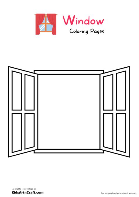 window coloring pages  kids  printables kids art craft