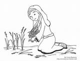 Bible Ruth Coloring Pages Naomi Story Crafts Activities Wheat Preschool Children sketch template