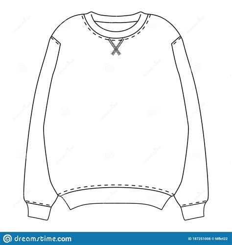 sweater template clip art clothing jacket stock vector illustration