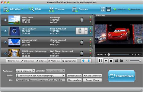 ipod video converter für mac videos für ipod konvertieren