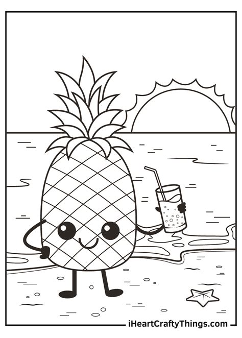 pinapple printable coloring pages search  label pineapple