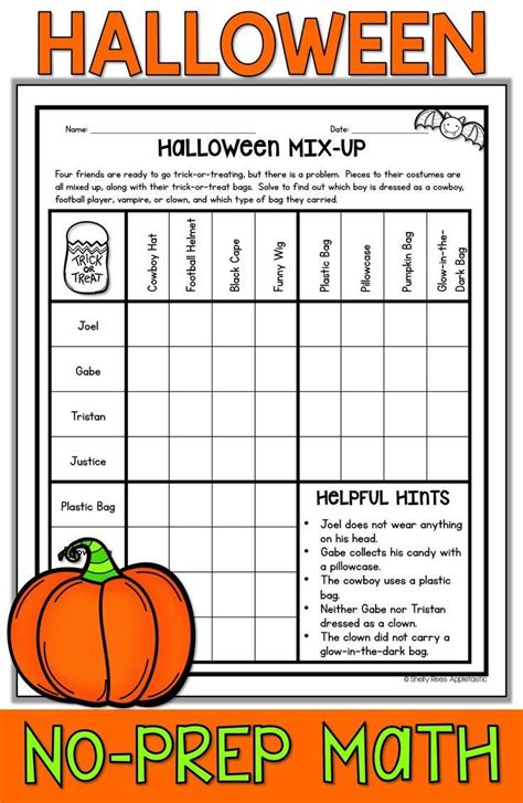 halloween math sheets 4th grade brent acostas math worksheets
