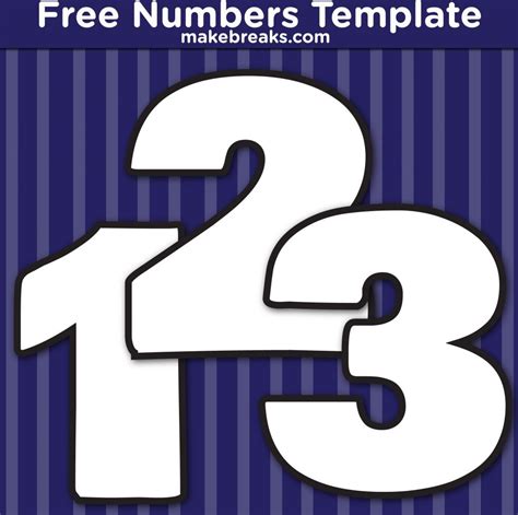 number template printable fillable form