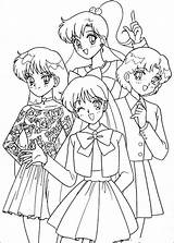 Sailor Coloring Pages Moon Scouts Color sketch template