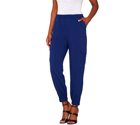 Lisa Rinna Collection Pull On Banded Bottom Cargo Pants
