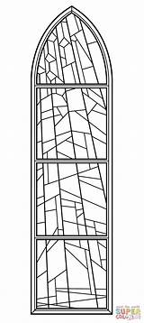 Fenster Kirchenfenster Anglican Glasmalerei Coloringhome Supercoloring Ausdrucken sketch template