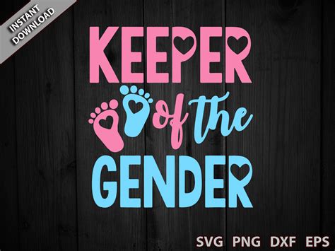 gender reveal keeper of the gender svg future mom svg gender etsy