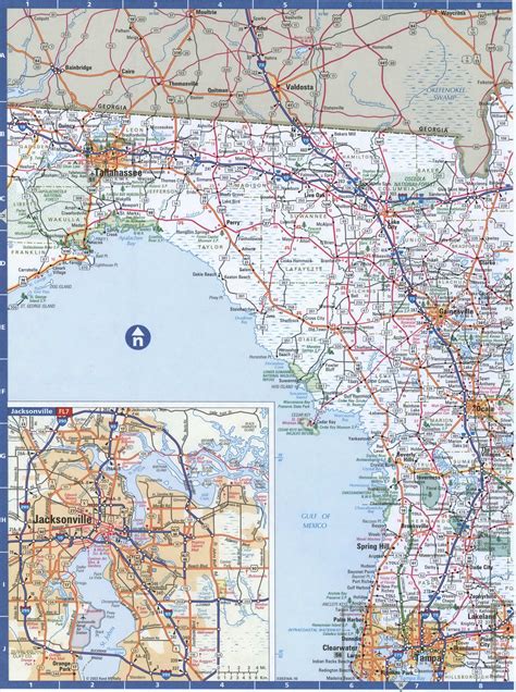 florida northern roads mapmap  north florida cities  highways