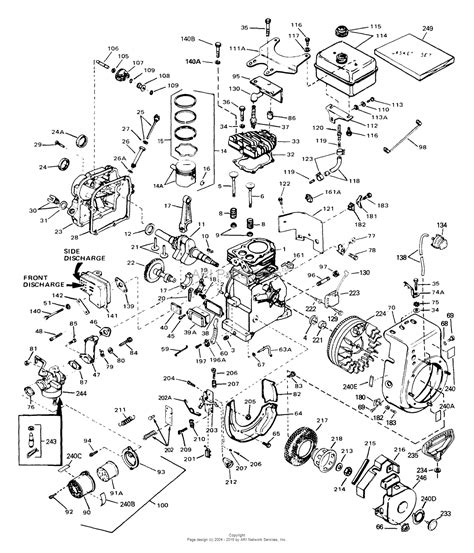 tecumseh hs  parts diagram  engine parts list