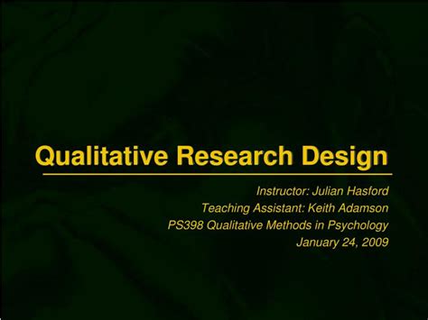 qualitative research design powerpoint