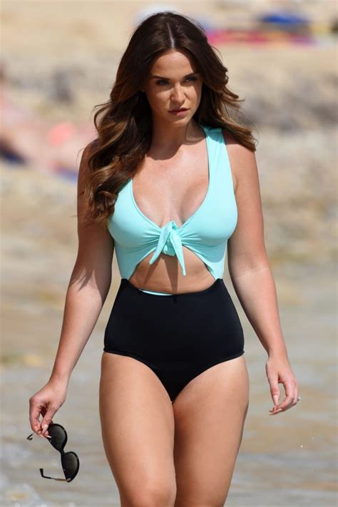 vicky pattison displays gorgeous figure in cut out swimsuit on the beach ok magazine