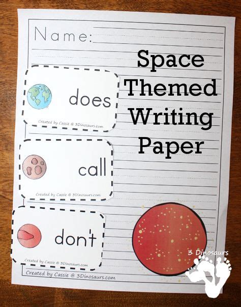 outer space fun planet themed writing paper    dinosaurs blog