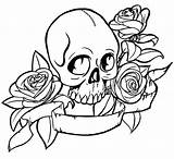 Caveira Tudodesenhos Roses Desenho Tattoo Skulls sketch template