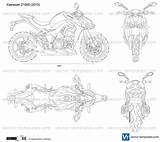 Kawasaki Z1000 Preview Templates Template sketch template