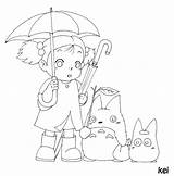 Totoro Coloring Pages Ghibli Studio Neighbor Color Anime Kids Film Kawaii Drawing Colouring Fantasy Printable Coloriage Children Small Top Voisin sketch template