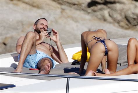 emily ratajkowski partial lip slip on a yacht in mykonos 2974 celebrity