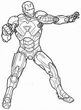 Iron Man Coloring Superheroes Pages Drawing Printable Drawings sketch template