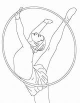 Coloring Athlete Pages Gymnastic Hoop Getdrawings Getcolorings sketch template