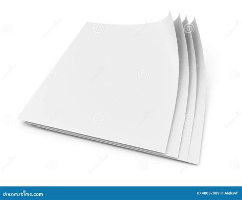 blank paper pages stock illustration illustration  white