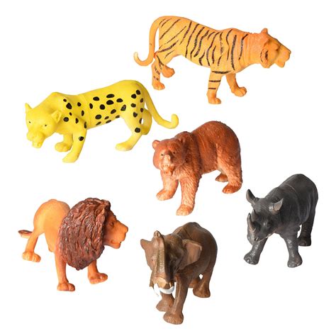 animal figure   jumbo jungle animal toy set  pieceplaykidz toys realistic wild vinyl