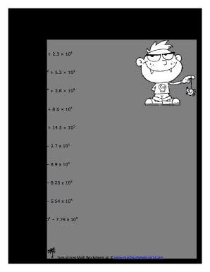 adding  subtracting scientific notation worksheet  answer key