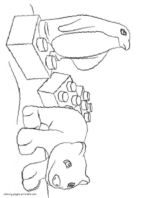 lego figures  animals coloring pages printablecom