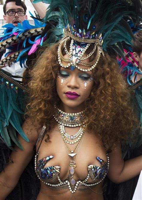 Rihanna Wearing Skimpy Carnival Costume Porn Pictures Xxx Photos Sex