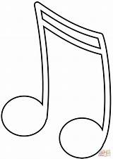 Note Music Coloring Pages Printable Supercoloring Drawing sketch template