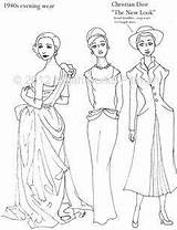 1920s Coloring Pages Fashion Getcolorings Colori Color sketch template