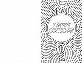 Birthday Printable Cards Coloring Happy Adults Pages Print Card Candacefaber Different Style sketch template
