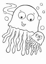 Jellyfish 101coloring Jeffersonclan Nemo sketch template