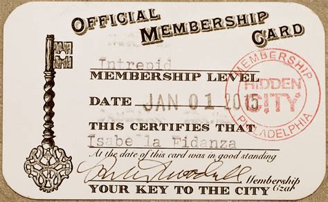 hidden citys hand printed membership cards hot   press hidden city philadelphia