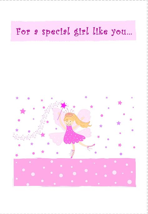 printable   special girl greeting card  printable