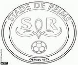 Reims Escudo Stade Colorear Schild sketch template