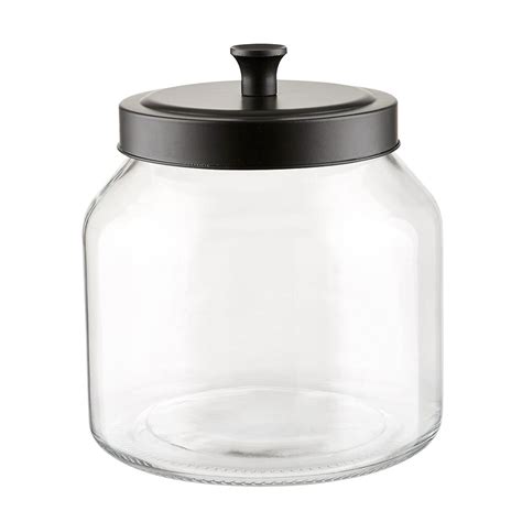 Glass Canisters With Matte Black Lids The Container Store