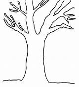 Tree Coloring Template Leaves Trunk Pages Bare Clipart Without Fall Clip Empty Cliparts Maple Trees Roots Dead Simple Clipground Silhouette sketch template