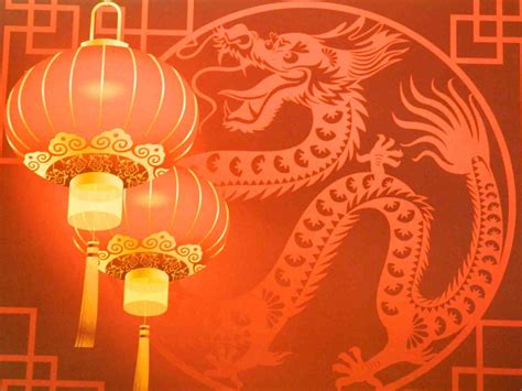 chinese  year greeting card design  lantern  dragon picture
