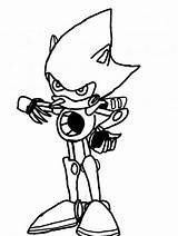 Sonic Hedgehog Hyper Excalibur sketch template