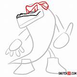 Sonic Draw Vector Crocodile Hedgehog Step Sketchok sketch template