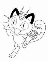 Meowth Pokemon Sheets Pintar Blogx sketch template