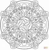 Coloring Mandala Pages Abstract sketch template