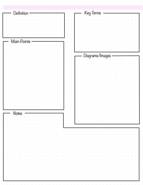 study lecture notes templates etsy