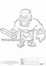 Clash Royale Coloring Pages Clans Barbarian Printable Getdrawings Spells Desenhos Getcolorings Color King Game Print sketch template