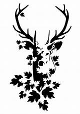 Stencil Head Stag Stencils Deer Glass Fabric Patterns Wall Animal Animals Nature Templates Furniture Craft Wood Etsy Silhouette Ebay Etching sketch template
