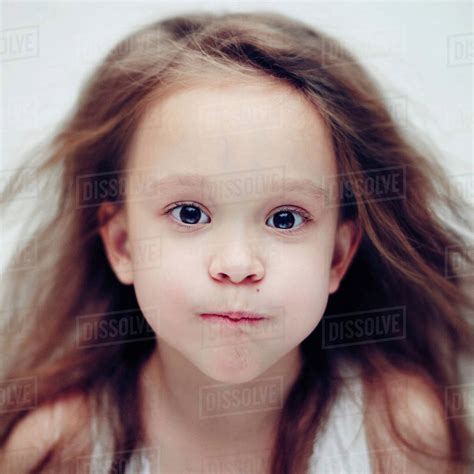 caucasian girl holding  breath stock photo dissolve
