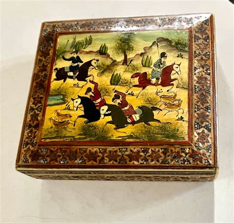 jewelry case wood iran mid  century catawiki