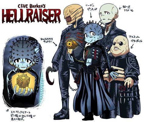 Pinhead Female Cenobite Chatterer And Butterball Hellraiser Drawn